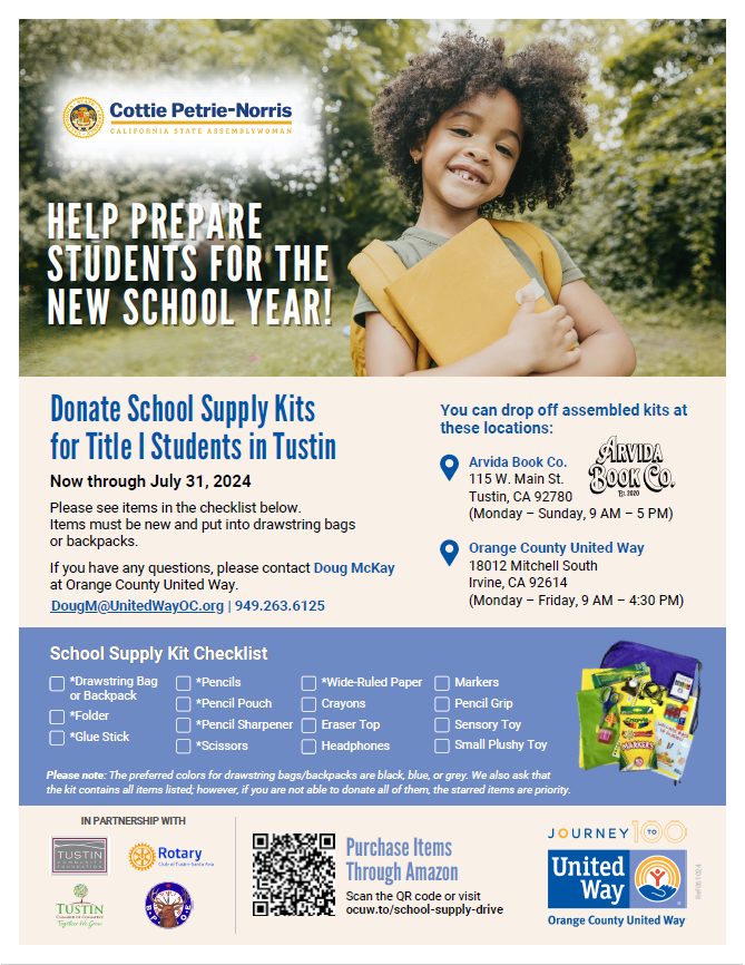 AD73 Tustin School Supply Drive