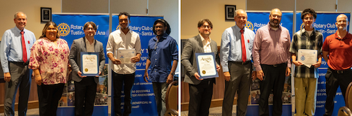 AD73 petrie norris Tustin-Santa Ana Rotary Club student honors