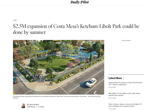 AD73 petrie norris Ketchum-Libolt Park in Costa Mesa