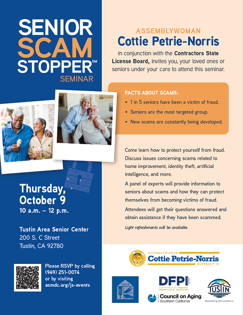 ad73 cpn tustin senior scam stopper seminar flyer