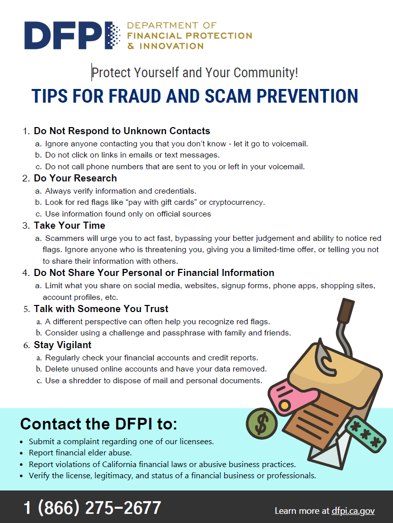 DFPI Fraud Graphic