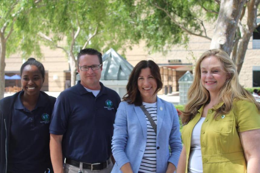 Asm. Petrie-Norris with Irvine Councilwoman Melissa Fox and Irvine City employees.