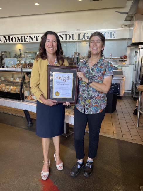 Owner Rachel Klemek with Assemblywoman Cottie Petrie-Norris.