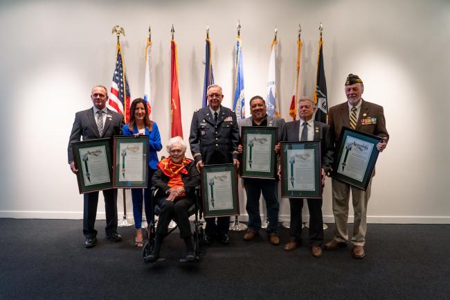 Assemblywoman petrie norris with veteran awardees